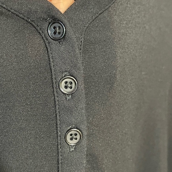 Donna Karan Classic Lounge Tee In Black Relaxed Style 3/4 Sleeves Size Small - Picture 11 of 16